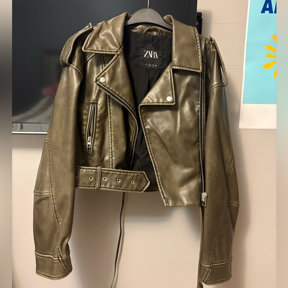 Zara Leather Biker Jacket